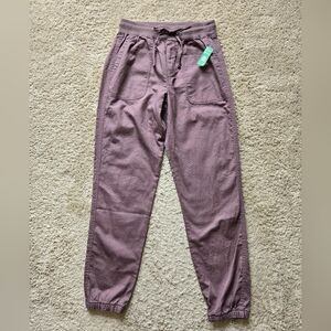 Gap Jogger Pull On Pants Womens S Tall Eggplant Cotton
